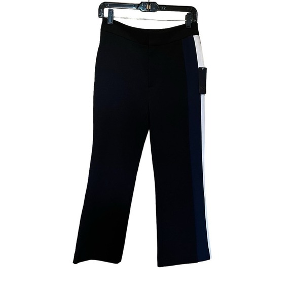 RACHEL Rachel Roy NWT Side Stripe Cropped High Rise Dress Pants Black Size 2 - Picture 2 of 13